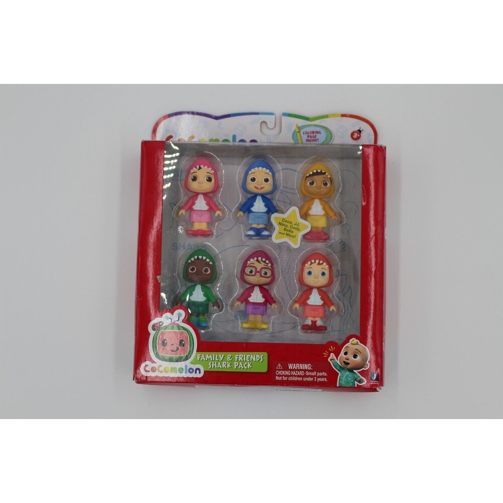 COCOMELON JJ Family & Friends SHARK Pack Action Figure CeCe Nina Cody Bella Nico